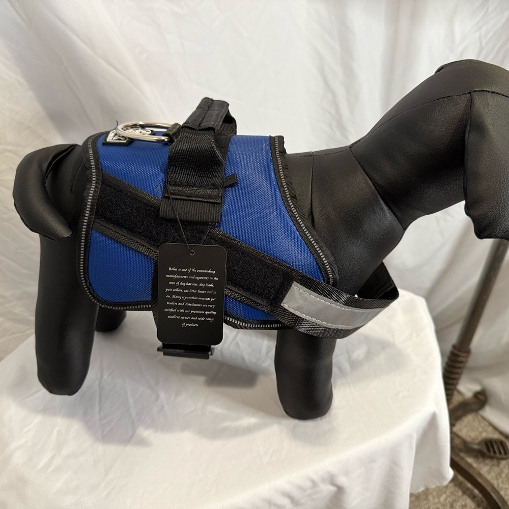Blue Reflective Dog Harness
